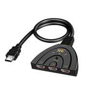 HDMI Switch Splitter 3-in-1 5-in-1 or 1-in-2 1080p 4K Manual or Remote Options - 3 in 1 Switch 4K Remote IR V528-HDMIREMOTESPLITTER-3IN1-796683