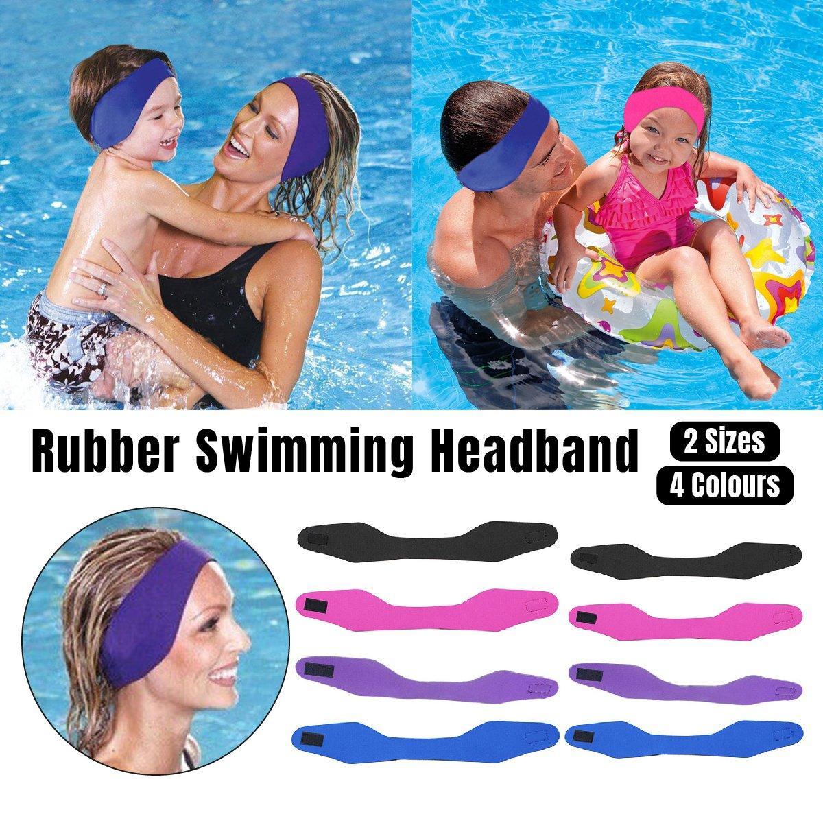 Adjustable Waterproof Swimming Headband for Ear Protection Unisex Diving Use - Red-M V528-HEADBAND-RED-M-751823