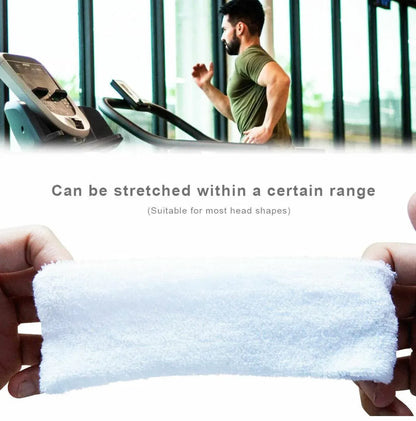 Wristbands Headband Sweatbands Sweat Band For Sport Tennis Badminton Yoga Cotton - Green V528-HEADBANDGR2COLOUR-GREEN63300