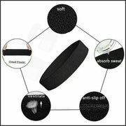 Wristbands Headband Sweatbands Sweat Band For Sport Tennis Badminton Yoga Cotton - Grey V528-HEADBANDGRCOLOUR-GREY28557