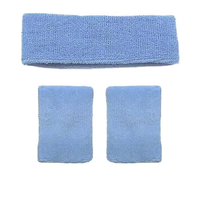 Wristbands Headband Sweatbands Sweat Band For Sport Tennis Badminton Yoga Cotton - Lake Blue V528-HEADBANDLACOLOUR-LAKEBLUE79887