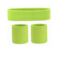 Wristbands Headband Sweatbands Sweat Band For Sport Tennis Badminton Yoga Cotton - Neon Green V528-HEADBANDNECOLOUR-NEONGREEN17444