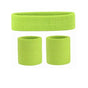 Wristbands Headband Sweatbands Sweat Band For Sport Tennis Badminton Yoga Cotton - Neon Green V528-HEADBANDNECOLOUR-NEONGREEN17444