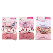 3PCS Soft Headband Wrap Set with Top Knot Single Bow Turban Style Hairbands - #2 V528-HEADBANDWRAP-2-772438