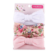 3PCS Soft Headband Wrap Set with Top Knot Single Bow Turban Style Hairbands - #2 V528-HEADBANDWRAP-2-772438