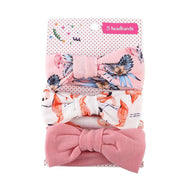 3PCS Soft Headband Wrap Set with Top Knot Single Bow Turban Style Hairbands - #2 V528-HEADBANDWRAP-2-772438