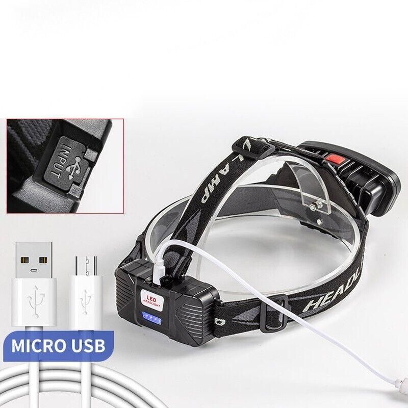 100000Lm USB Rechargeable COB+LED Headlamp Torch for Work V528-HEADLAMP-795811