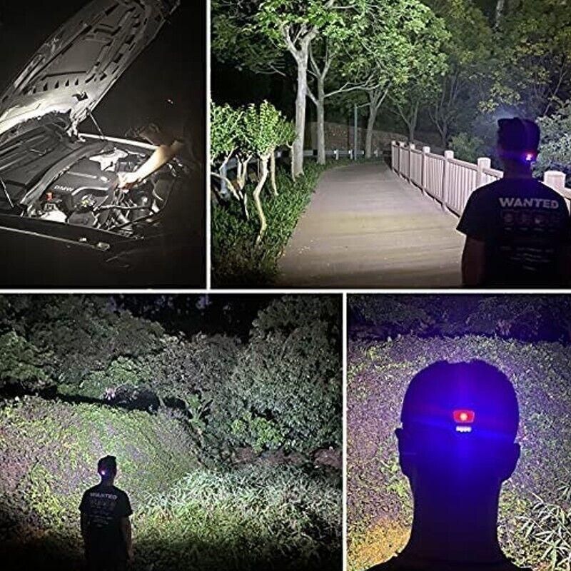 100000Lm USB Rechargeable COB+LED Headlamp Torch for Work V528-HEADLAMP-795811