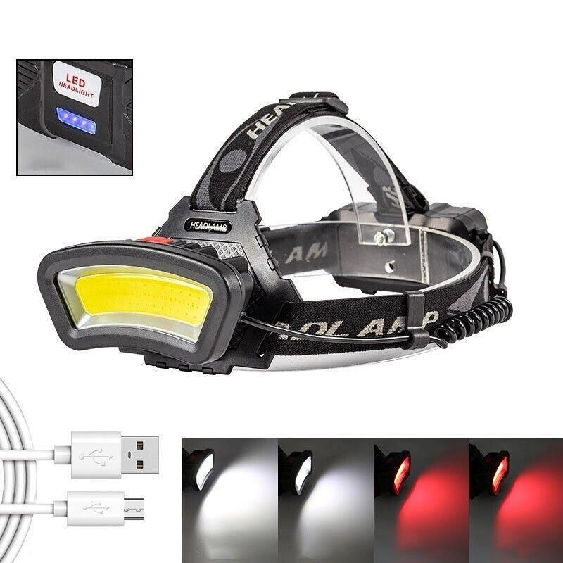 100000Lm USB Rechargeable COB+LED Headlamp Torch for Work V528-HEADLAMP-795811