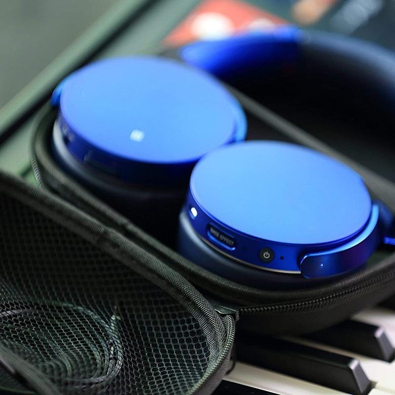 Earphone Case Headset Hard Carrying Box Headphone Storage Bag Black Universal V528-HEADPHONEBAG-13421