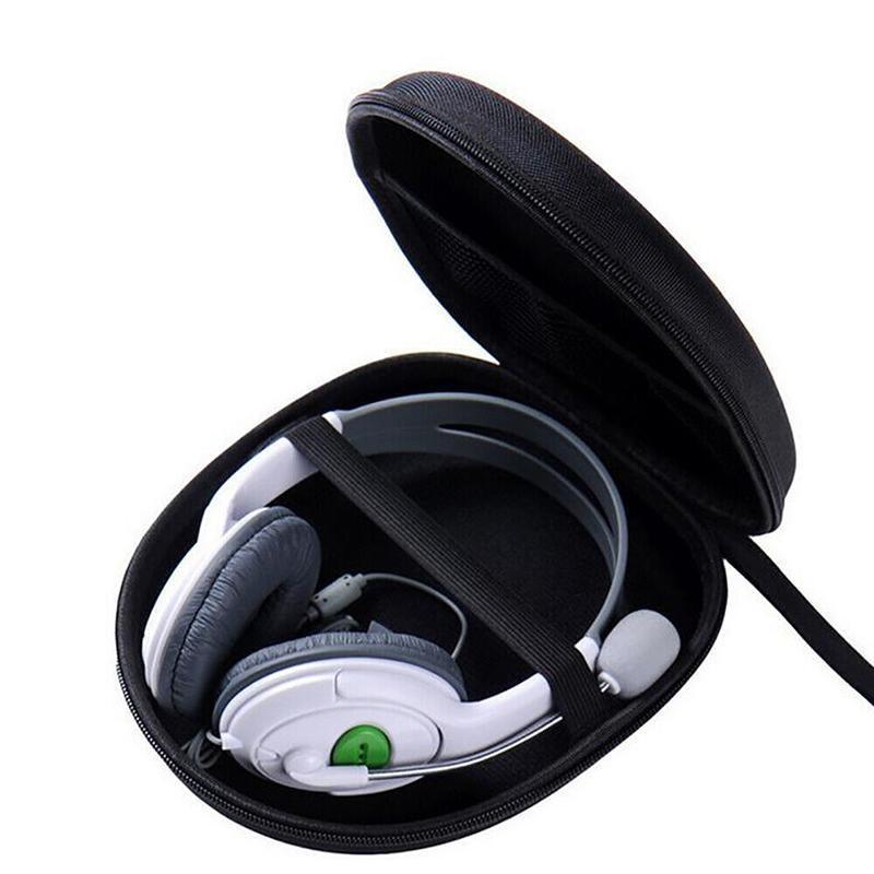 Earphone Case Headset Hard Carrying Box Headphone Storage Bag Black Universal V528-HEADPHONEBAG-13421