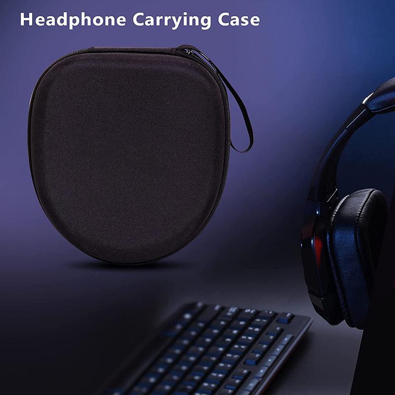 Earphone Case Headset Hard Carrying Box Headphone Storage Bag Black Universal V528-HEADPHONEBAG-13421