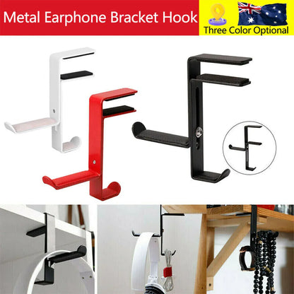Metal Earphone Headset Desks Display Stand Hanger Holder Headphone Bracket Hook - Red V528-HEADPHONEHOOK-RED-94893
