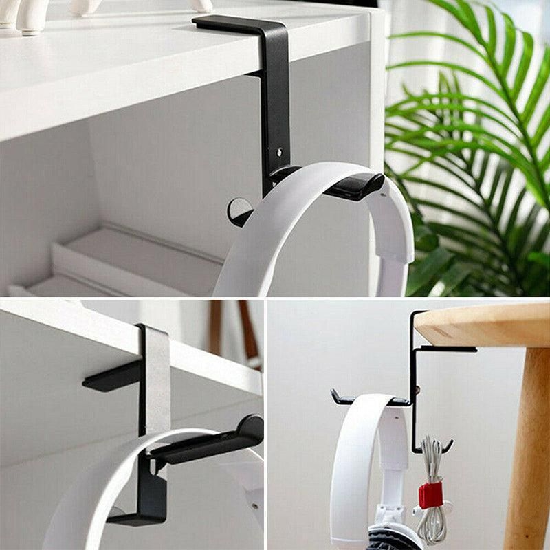 Metal Earphone Headset Desks Display Stand Hanger Holder Headphone Bracket Hook - Red V528-HEADPHONEHOOK-RED-94893