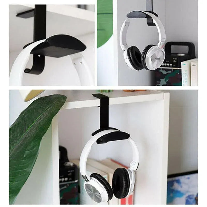 Metal Earphone Headset Desks Display Stand Hanger Holder Headphone Bracket Hook - Red V528-HEADPHONEHOOK-RED-94893