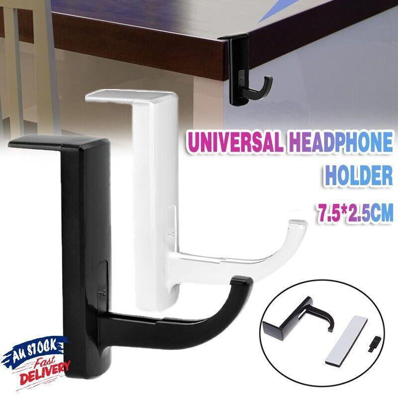 Universal Headphone Hook Desk Edge Mount Adhesive Headset Holder - White V528-HEADPHONEHOOK-WHITE-42724