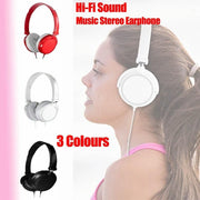Over Ear Headphones Hi-Fi Stereo Noise-Cancelling Headsets Wired Earphones Au V528-HEADPHONES-RED-412668