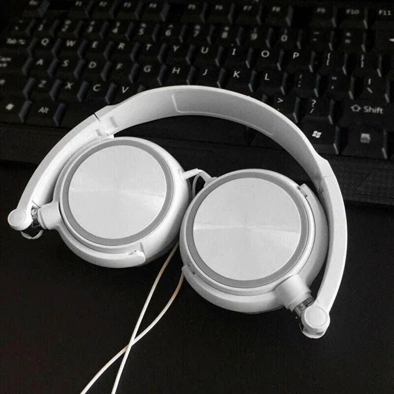 Over Ear Headphones Hi-Fi Stereo Noise-Cancelling Headsets Wired Earphones Au V528-HEADPHONES-RED-412668