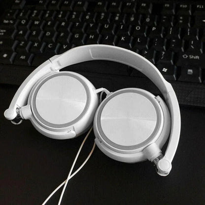 Over Ear Headphones Hi-Fi Stereo Noise-Cancelling Headsets Wired Earphones Au V528-HEADPHONES-RED-412668