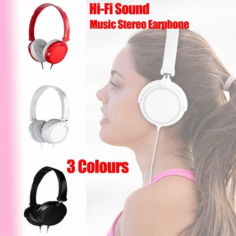 Over Ear Headphones Hi-Fi Stereo Noise-Cancelling Headsets Wired Earphones Au V528-HEADPHONES-WHITE-944237