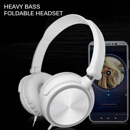 Over Ear Headphones Hi-Fi Stereo Noise-Cancelling Headsets Wired Earphones Au V528-HEADPHONES-WHITE-944237