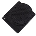 4pcs Silicone Honeycomb Heat Resistant Mats Table Cup Pot Coasters Home Kitchen - Black V528-HEAT-INSULATION-PAD-BLACK-479933
