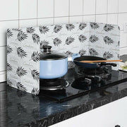 Kitchen Oil Splash Guard Wall Foil Protector Stove Cover Removable Baffle Screen - Leaf V528-HEATINSULATION-LEAF-30679