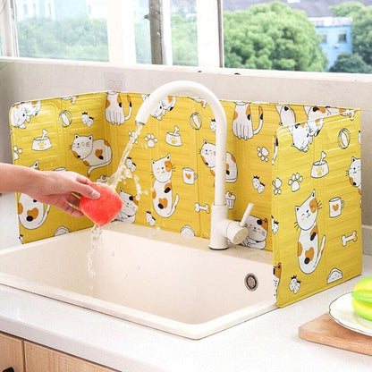 Kitchen Oil Splash Guard Wall Foil Protector Stove Cover Removable Baffle Screen - Leaf V528-HEATINSULATION-LEAF-30679