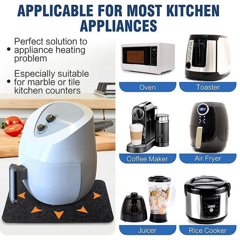 Non Slip Heat Resistant Kitchen Mat for Air Fryer Coffee Maker Toaster 30x45cm V528-HEATPROOFMAT-1PCS-811203