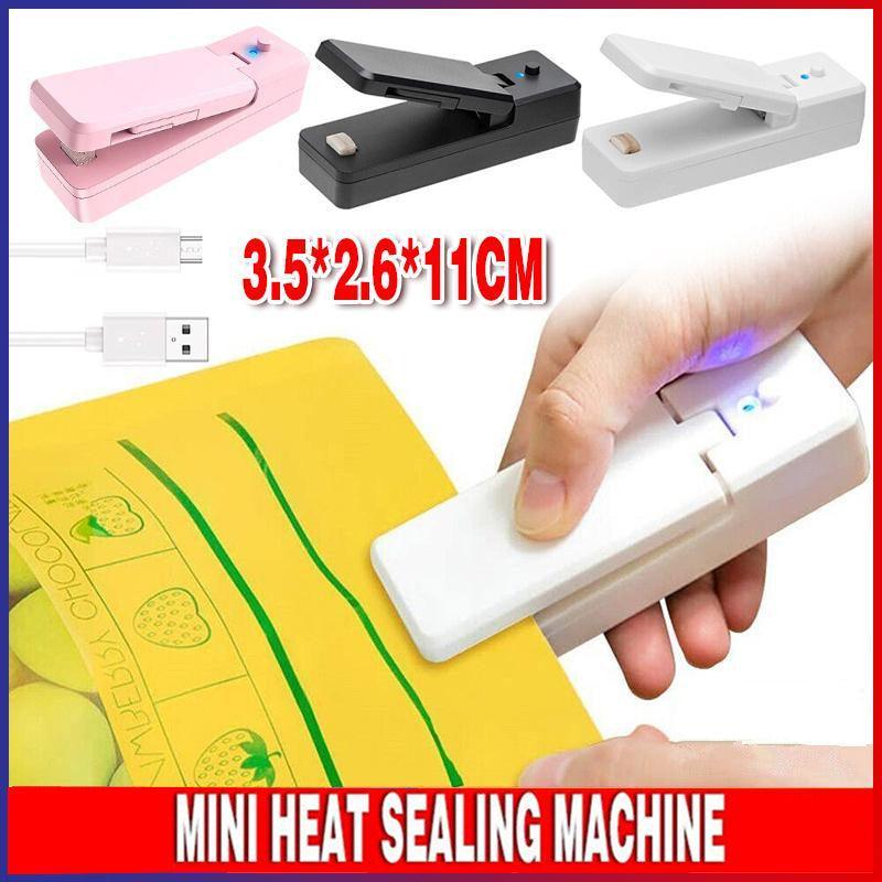 Portable Mini Heat Sealing Machine USB Rechargeable Food Sealer Plastic Bag - Pink V528-HEATSEALINGMACHINE-PINK-371717