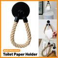 Black Wall Mounted Paper Towel Holder Hanging Roll Dispenser Kitchen Storage V528-HEMP-ROPE-110879