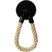 Black Wall Mounted Paper Towel Holder Hanging Roll Dispenser Kitchen Storage V528-HEMP-ROPE-110879