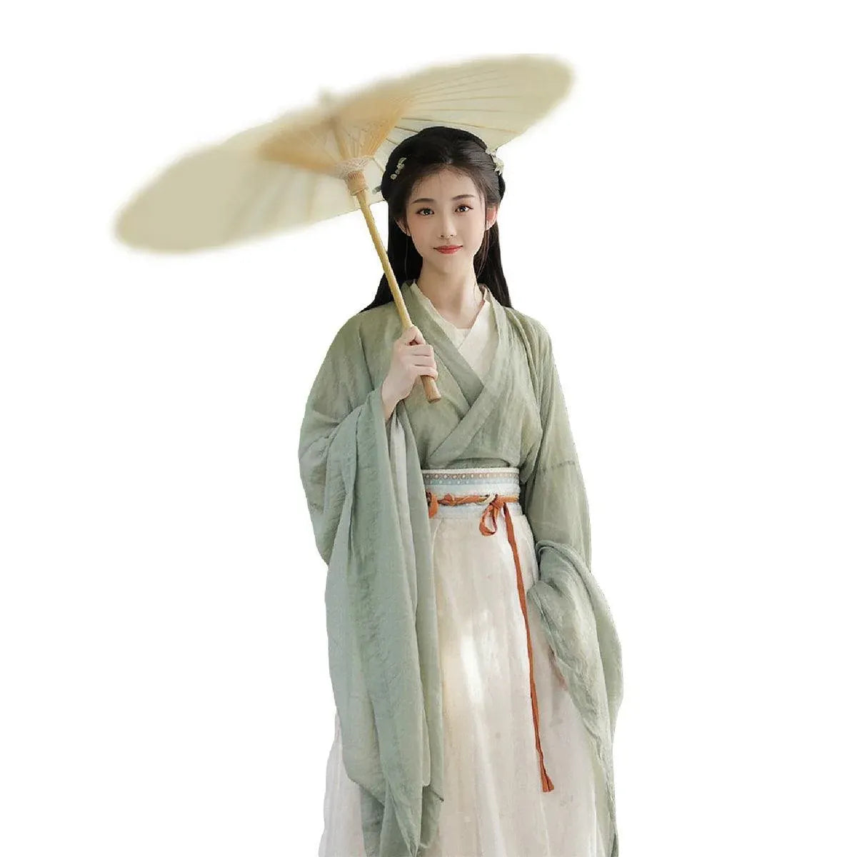 Traditional Chinese Hanfu Dress Green Wei Jin Style Vintage Cosplay Costume - M V528-HF-GREEN-M-596730