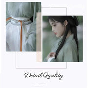 Traditional Chinese Hanfu Dress Green Wei Jin Style Vintage Cosplay Costume - M V528-HF-GREEN-M-596730