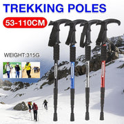 Folding Walking Stick Telescopic Adjustable Antishock Hiking Grip Pole Trekking - Red V528-HIKINGWALKINGSTICK-RED-322113