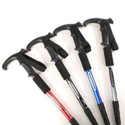 Folding Walking Stick Telescopic Adjustable Antishock Hiking Grip Pole Trekking - Red V528-HIKINGWALKINGSTICK-RED-322113