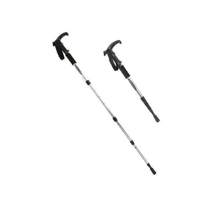 Folding Walking Stick Telescopic Adjustable Antishock Hiking Grip Pole Trekking - Red V528-HIKINGWALKINGSTICK-RED-322113
