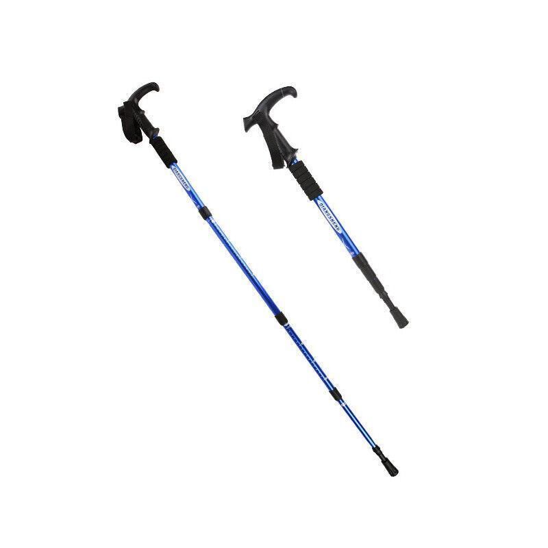 Folding Walking Stick Telescopic Adjustable Antishock Hiking Grip Pole Trekking - Red V528-HIKINGWALKINGSTICK-RED-322113