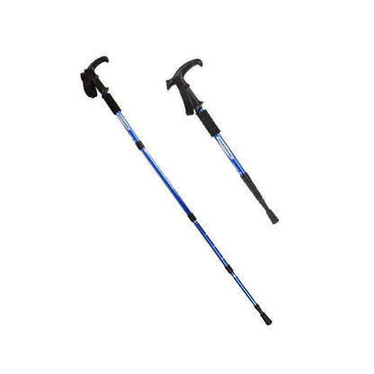 Folding Walking Stick Telescopic Adjustable Antishock Hiking Grip Pole Trekking - Red V528-HIKINGWALKINGSTICK-RED-322113
