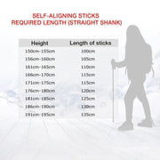 Folding Walking Stick Telescopic Adjustable Antishock Hiking Grip Pole Trekking - Red V528-HIKINGWALKINGSTICK-RED-322113