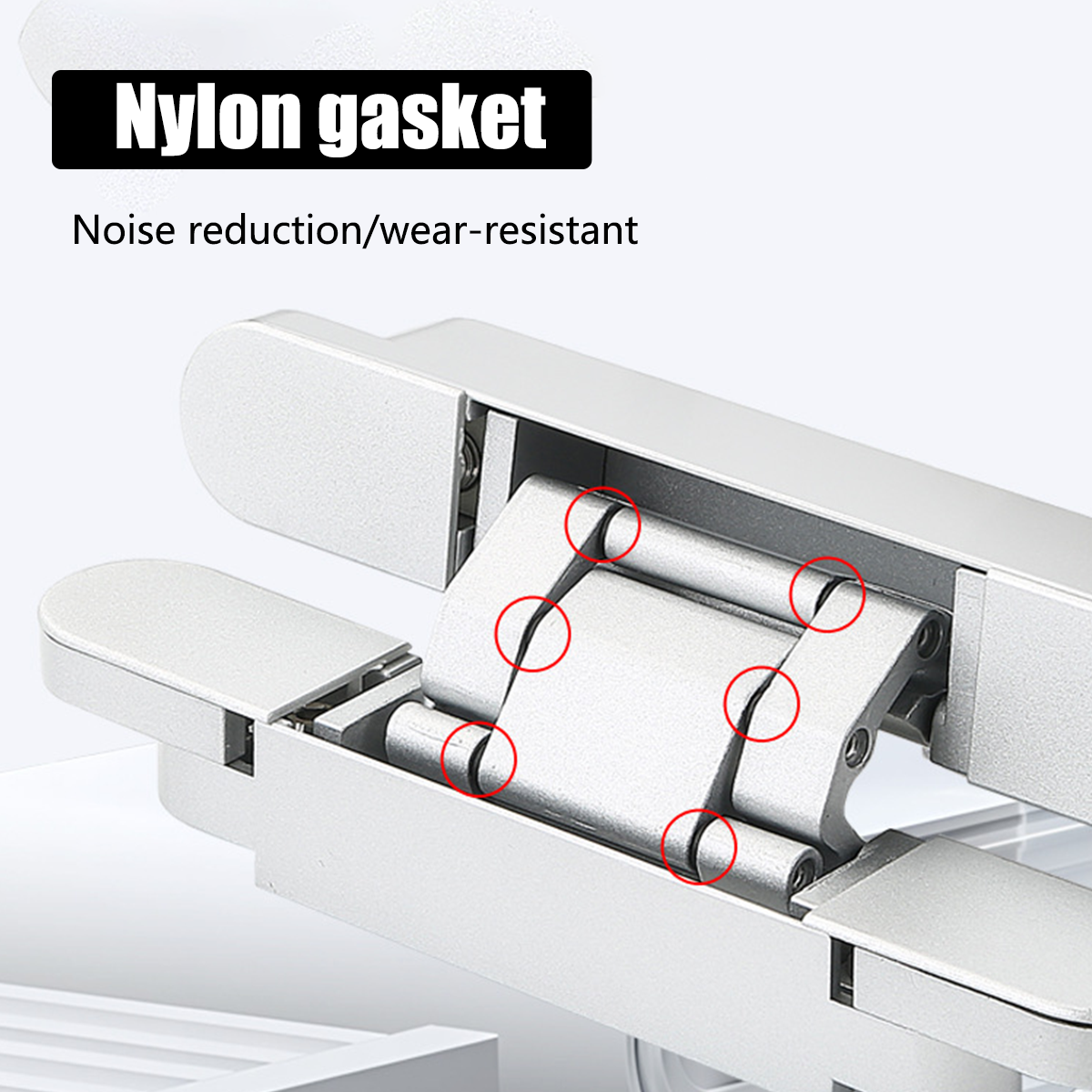 Hidden Invisible Door Hinge Concealed 3D Hinge Heavy Duty for Doors and Cabinets - Black V528-HINGE-BLACK-14-3-2PCS-161745