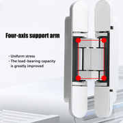 Hidden Invisible Door Hinge Concealed 3D Hinge Heavy Duty for Doors and Cabinets - Black V528-HINGE-BLACK-14-3-2PCS-161745