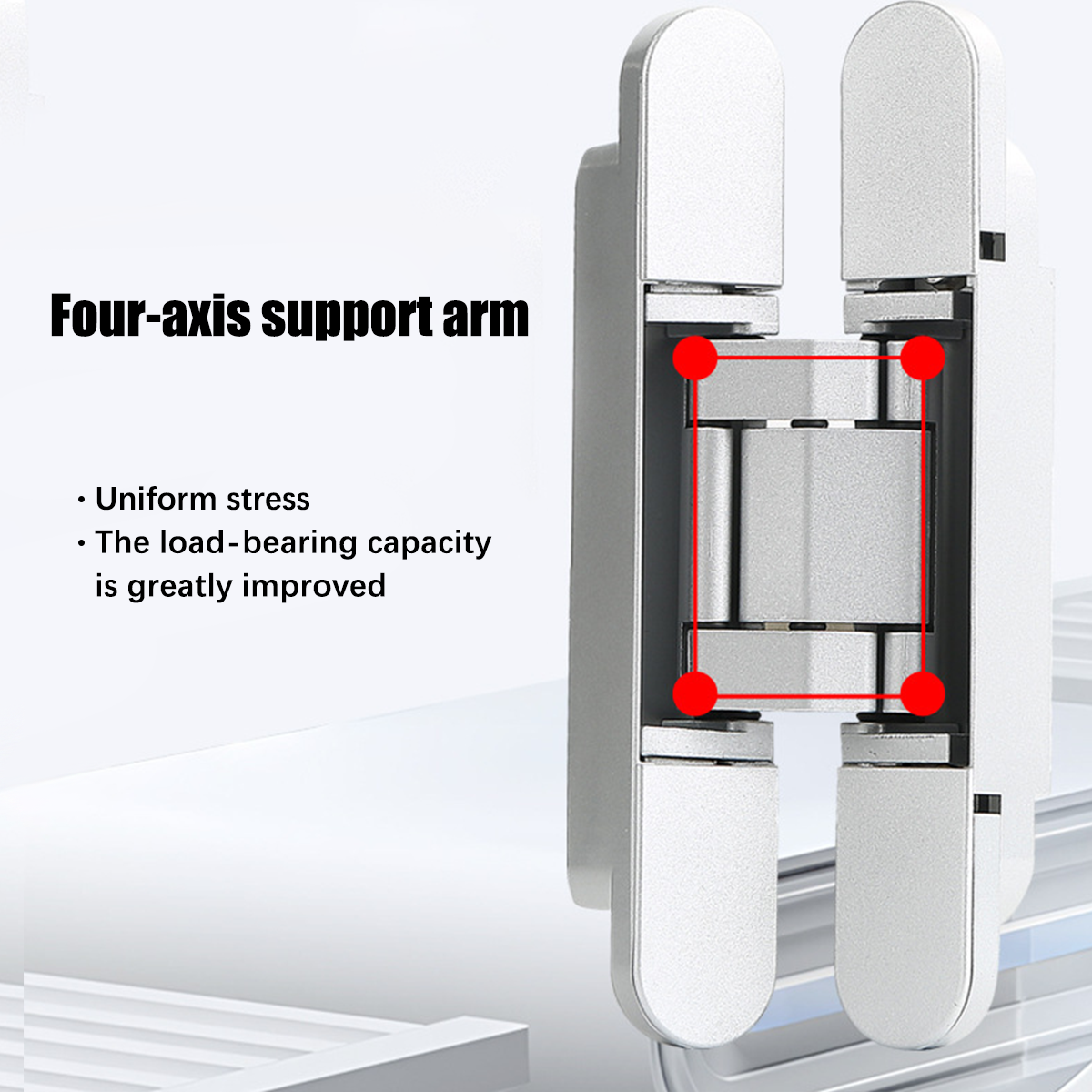 Hidden Invisible Door Hinge Concealed 3D Hinge Heavy Duty for Doors and Cabinets - Black V528-HINGE-BLACK-14-3-2PCS-161745