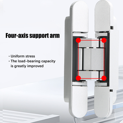 Hidden Invisible Door Hinge Concealed 3D Hinge Heavy Duty for Doors and Cabinets - Black V528-HINGE-BLACK-14-3-2PCS-161745