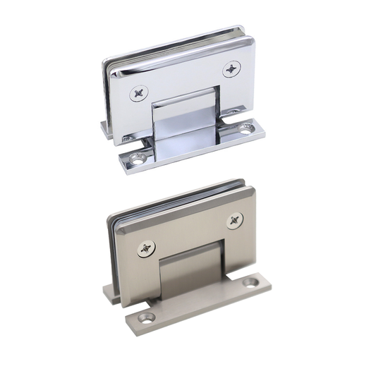 H Shaped 90 Degree Glass Clamp Double Opening Bevel Edge Bathroom Shower Clip - Chrome V528-HINGE-CHROME-994876