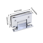 H Shaped 90 Degree Glass Clamp Double Opening Bevel Edge Bathroom Shower Clip - Chrome V528-HINGE-CHROME-994876