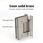 H Shaped 90 Degree Glass Clamp Double Opening Bevel Edge Bathroom Shower Clip - Chrome V528-HINGE-CHROME-994876