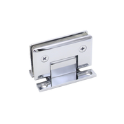 H Shaped 90 Degree Glass Clamp Double Opening Bevel Edge Bathroom Shower Clip - Chrome V528-HINGE-CHROME-994876