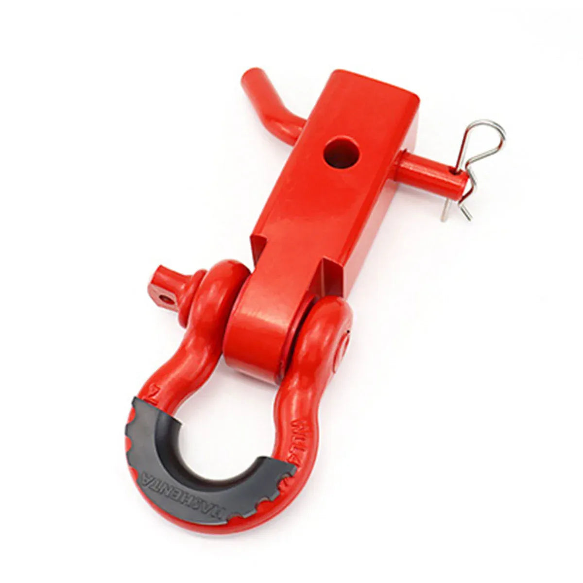 Red Trailer Arm Off Road Rescue Tow Hook Heavy Duty Steel for SUV Road Vehicle V528-HITCH-RECEIVER-RED-YTB-139655