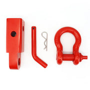 Red Trailer Arm Off Road Rescue Tow Hook Heavy Duty Steel for SUV Road Vehicle V528-HITCH-RECEIVER-RED-YTB-139655